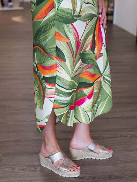 August Midi Dress Tropical by La Mer Luxe