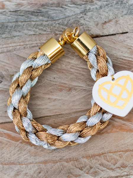 Charleston Bracelet Gold & Silver by The Heart Knot