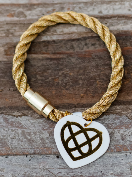 Petite Gold Stacker Bracelet by The Heart Knot