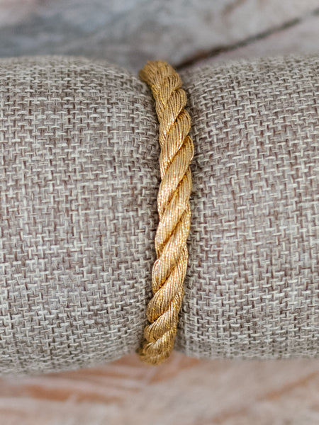 Petite Gold Stacker Bracelet by The Heart Knot