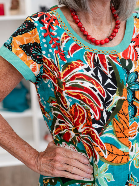 Guaratiba Short Sleeve Dress by Orientique
