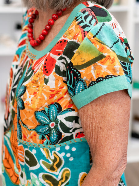 Guaratiba Short Sleeve Dress by Orientique