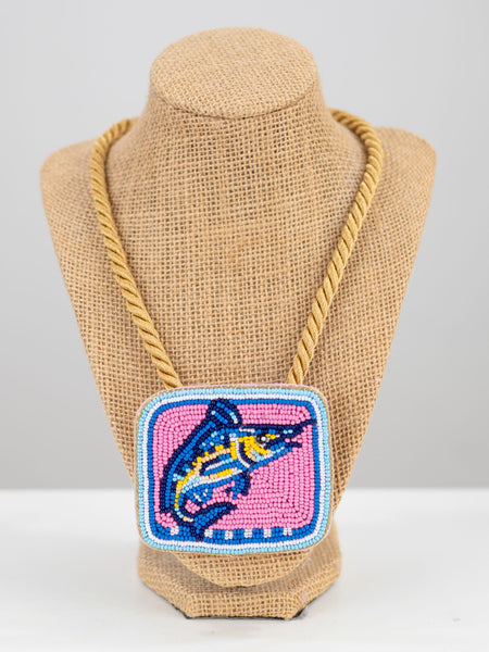 Marlin Pendant on Rope Necklace by Two Forty Two South