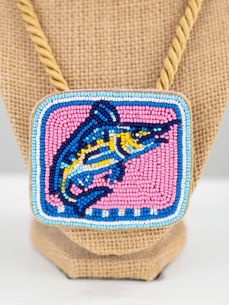Marlin Pendant on Rope Necklace by Two Forty Two South