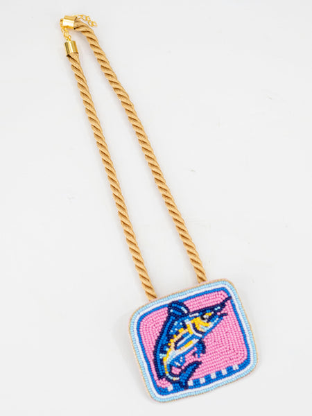 Marlin Pendant on Rope Necklace by Two Forty Two South