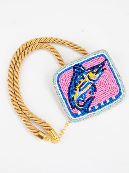 Marlin Pendant on Rope Necklace by Two Forty Two South