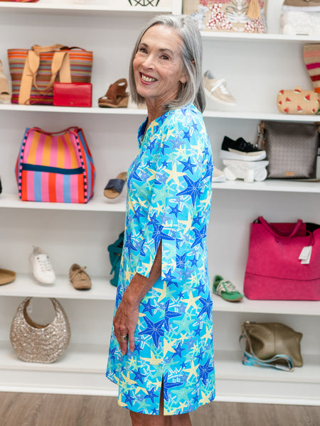 3/4 Sleeve Starfish Dress by Lulu B