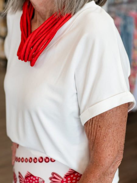 VNeck Tee Off White by Ellison