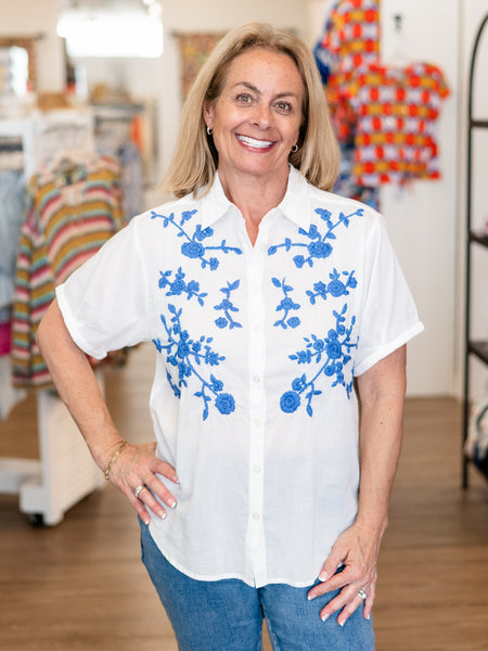 Paula Blouse Blue by Ivy Jane