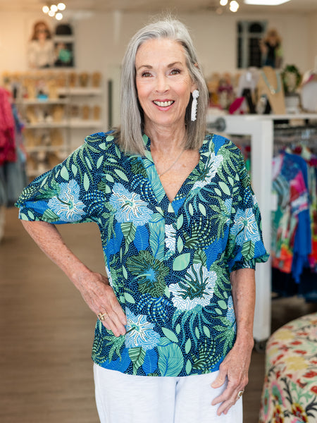 Lizzy Top Coastal Floral by La Mer Luxe