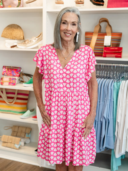 Shell Print Brooke Dress by La Mer Luxe