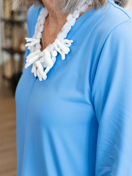 3/4 Sleeve V Neck Top Bright Peri by Lulu B