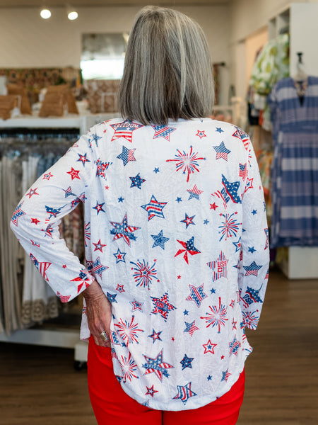 Crinkle Burnout Jersey Knit Top Multi by Multiples