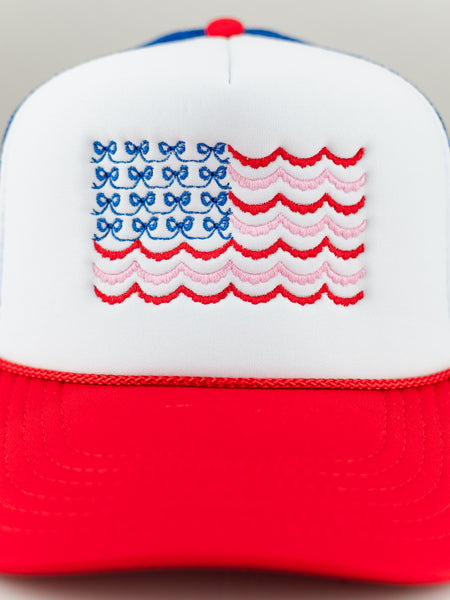 Scalloped Flag Trucker Hat
