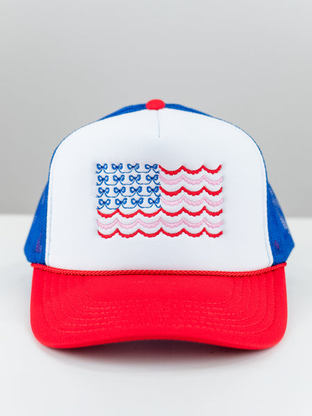 Scalloped Flag Trucker Hat