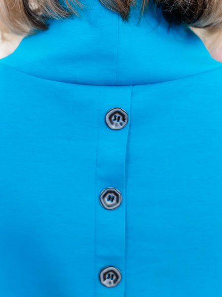 Cowl Neck Top Teal by Ethyl