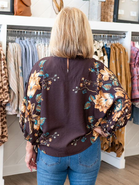 Woven Drawstring Dolman Top Multi by Multiples