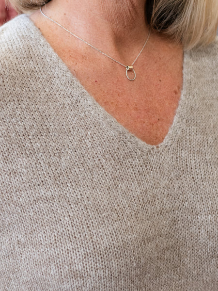 V-Neck Sweater Fawn by Zaket & Plover