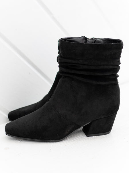 Addicted Black Faux Suede by Corkys