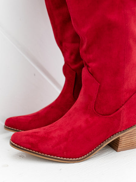 City Slicker Red Faux Suede by Corkys