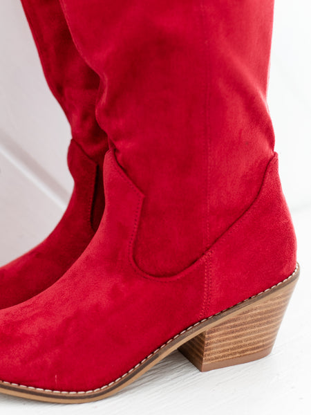 City Slicker Red Faux Suede by Corkys