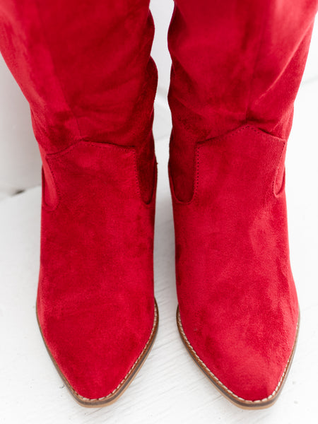 City Slicker Red Faux Suede by Corkys