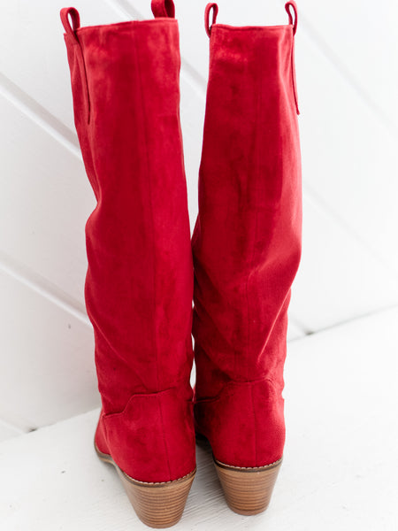 City Slicker Red Faux Suede by Corkys