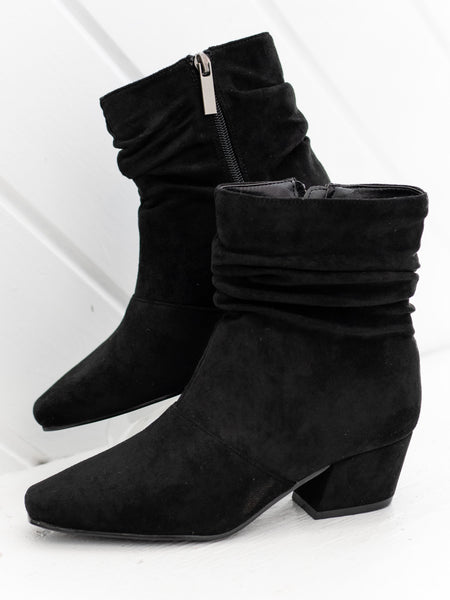 Addicted Black Faux Suede by Corkys