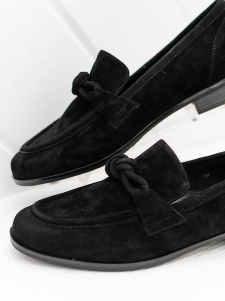 Kaye Loafer Black Suede by Vaneli