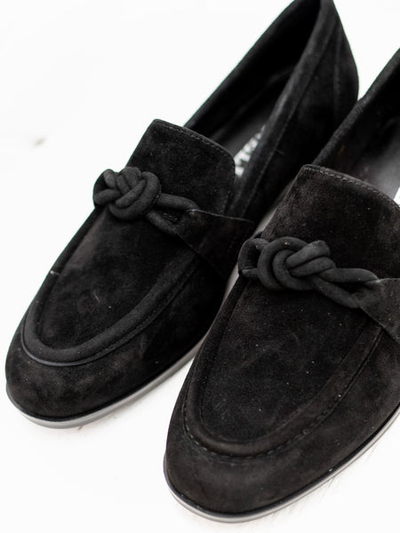 Kaye Loafer Black Suede by Vaneli