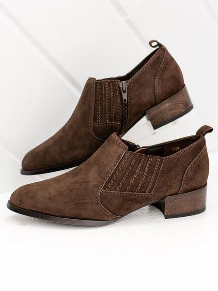 Tess Bootie Tmoro Suede by Vaneli