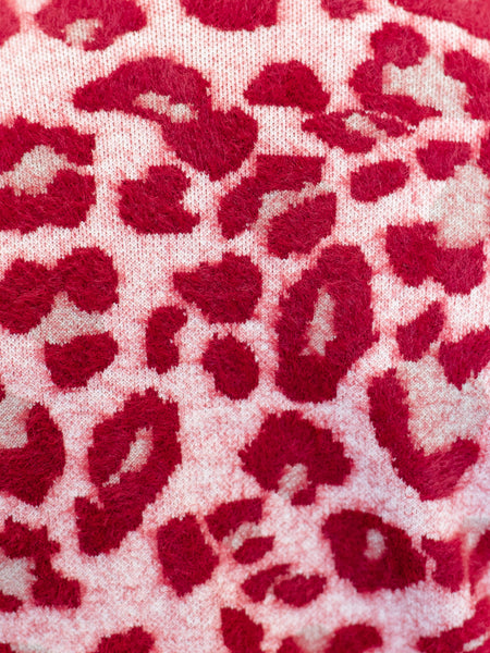 Animal Print Cardigan Claret by Renuar