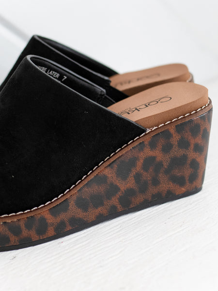 Maybe Later Wedge Black by Corkys