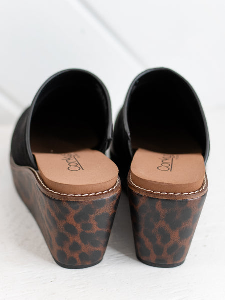 Maybe Later Wedge Black by Corkys