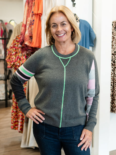 Contrasting 8550 Sweater Cloud by Zaket & Plover