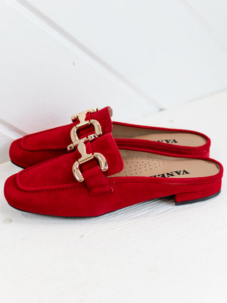 Shaine Red Suede by Vaneli