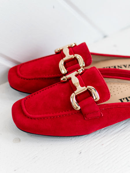 Shaine Red Suede by Vaneli