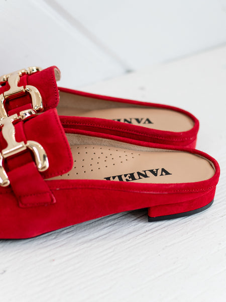 Shaine Red Suede by Vaneli
