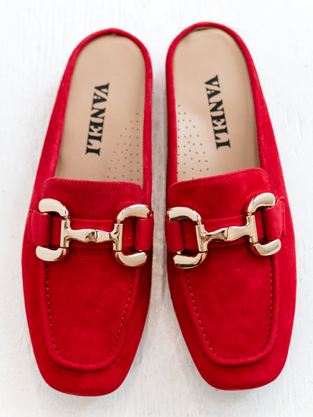 Shaine Red Suede by Vaneli