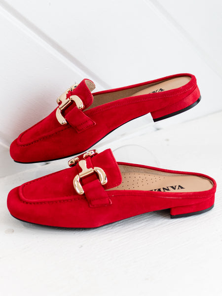 Shaine Red Suede by Vaneli