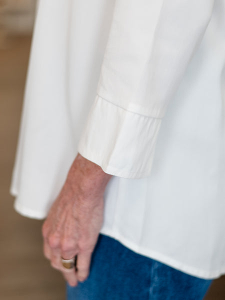 Essential Collared Popover Blouse White by Toofan