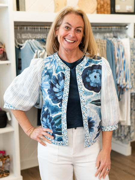 Reversible Floral Embroidery Jacket by John Mark