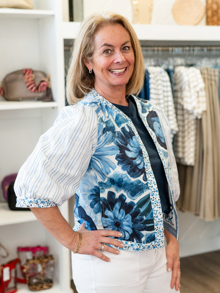 Reversible Floral Embroidery Jacket by John Mark