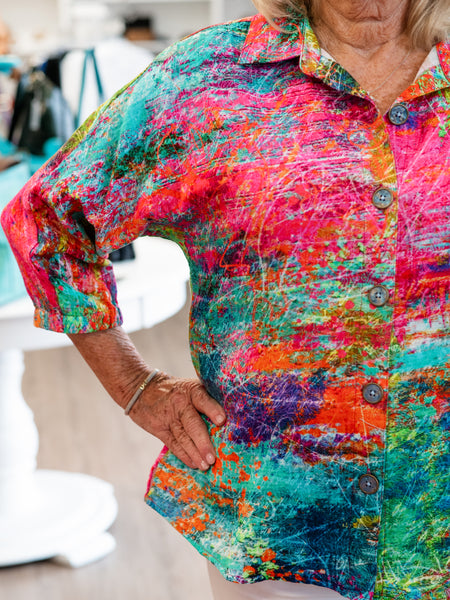 Abstract Full Button Tunic by Ali Miles