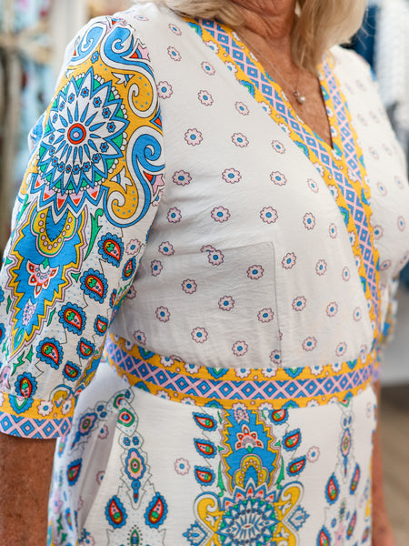 Paisley Medallion Tiered Maxi Dress by Boho Chic