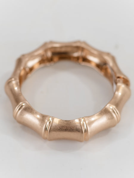 Gold Bamboo Stretch Bracelet by Two Forty Two
