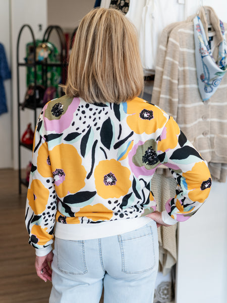 Floral Print Knit Top by Trisha Tyler