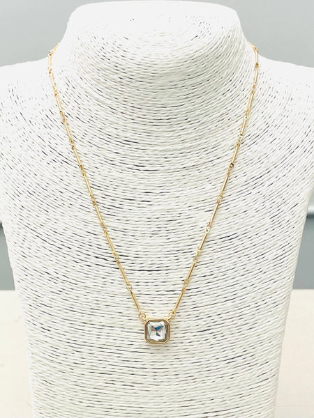 Simple Elegance Necklace Clear by Two Forty Two