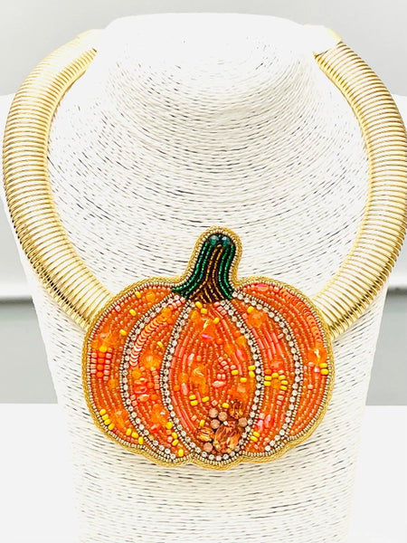 Fall Pumpkin Necklace by Two Forty Two