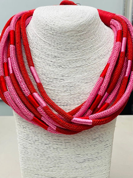 Slub 8 Strand Necklace 2 Color by Two Forty-Two
